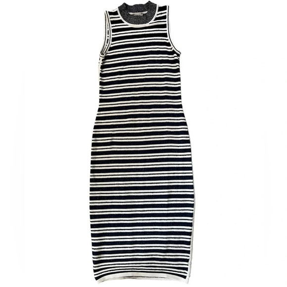 GREY Jason Wu Bodycon Sweater Dress Black White Striped Knit XS –Rent the Runway - Picture 3 of 8
